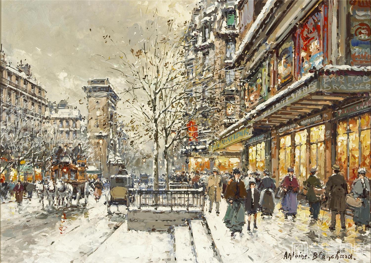 油画-安托万·布兰乍得 Antoine Blanchard作品-064